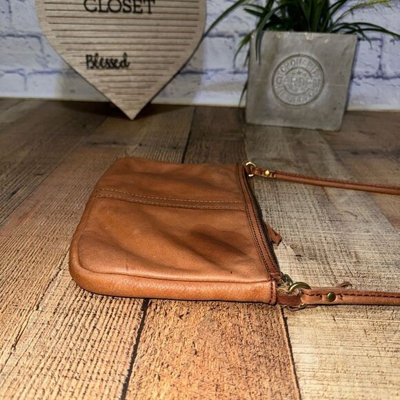 Fossil Erin Crossbody Handbag Tan Leather - Picture 11 of 11